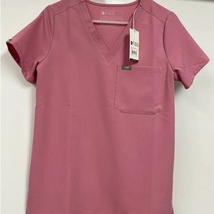 FIGS Catarina 1-Pocket Scrub Top XS Chalk Pink